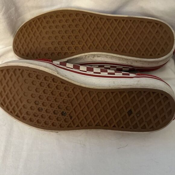 Vans Old Skool Red White Checker Suede Skate Shoes Sneaker Youth 7 - Picture 5 of 6